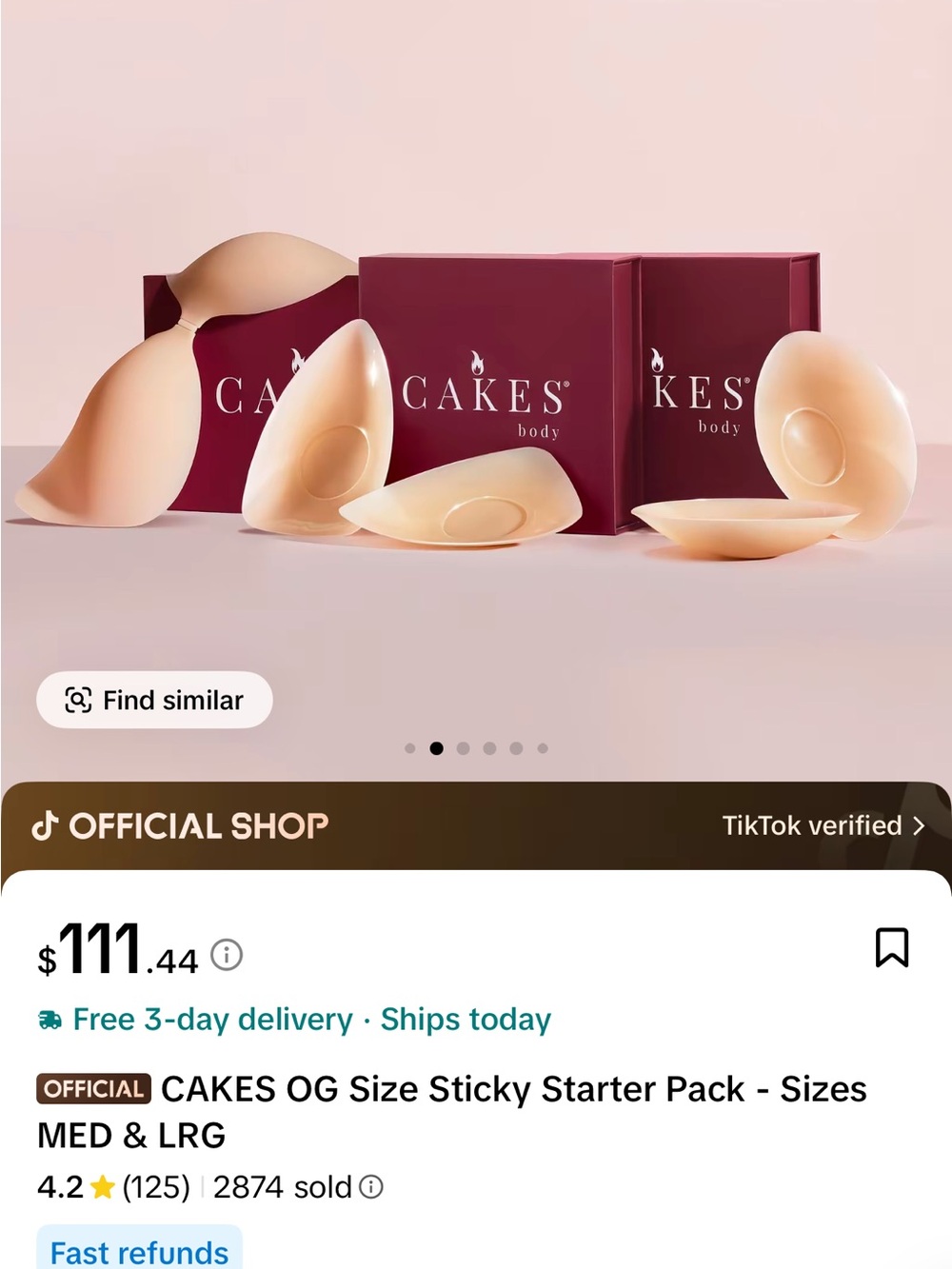 CAKES Body Sticky Starter Pack Adhesive Breast Petals - Nude